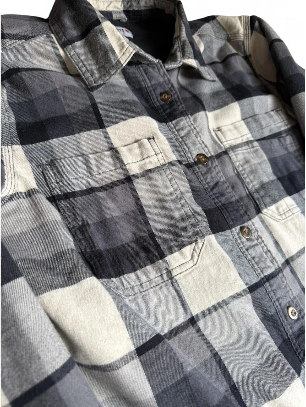 Carhartt Youth L 12/14 Plaid Fleece Lined Shacket Shirt Jacket